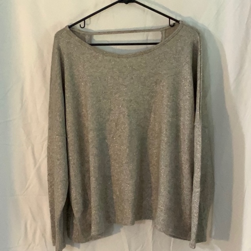 Gold sweater with back cutout, size S